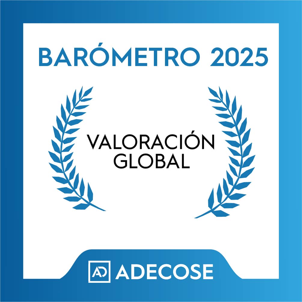 Imagen del reconocimiento de valoración global del Barómetro ADECOSE 2025.