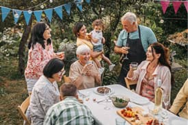 Fiesta con una familia