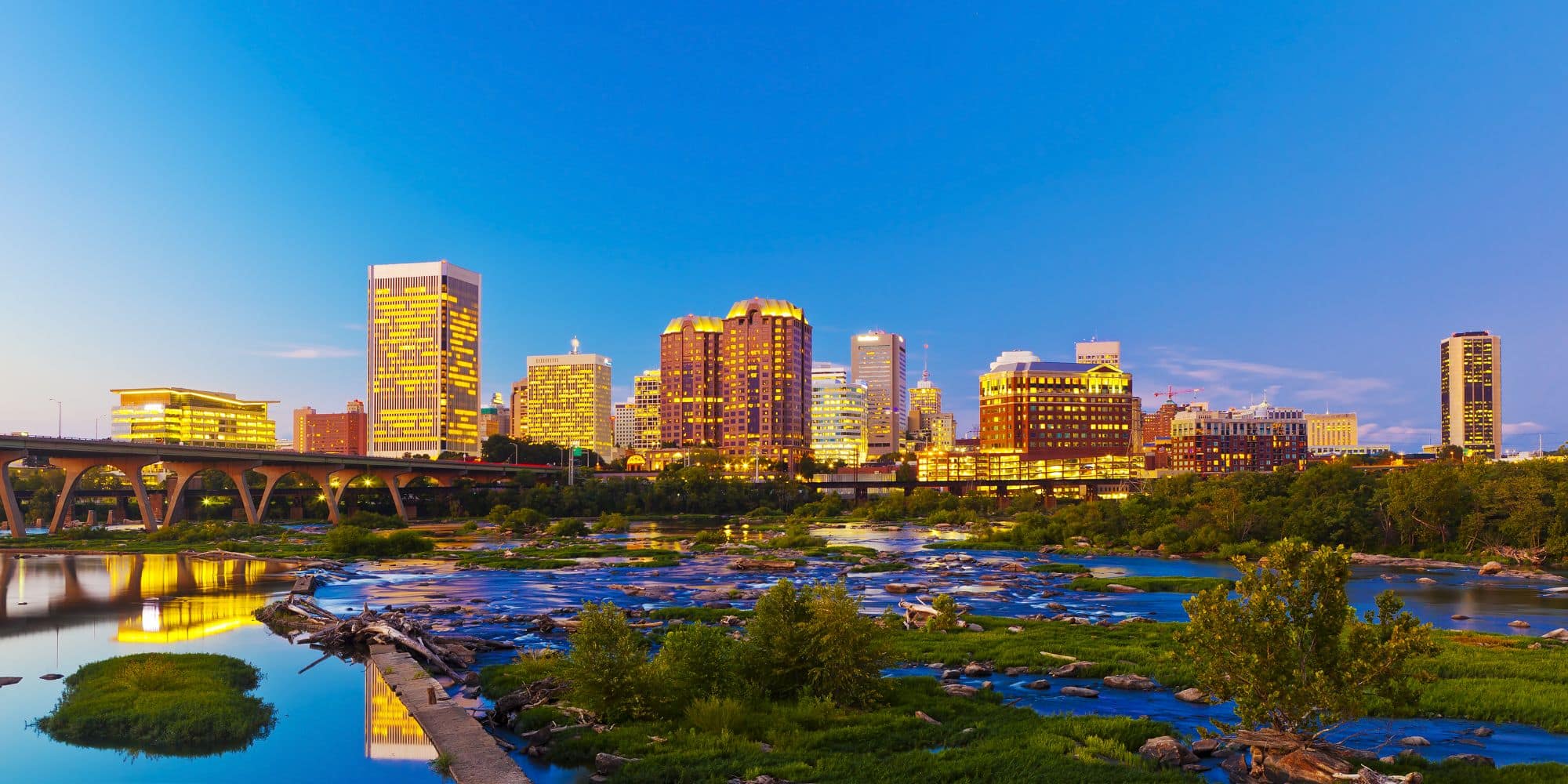 Downtown Richmond, Virginia In The Early Evening