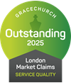 Gracechurch Outstanding 2025 London Market Claims Service Quality Award Badge