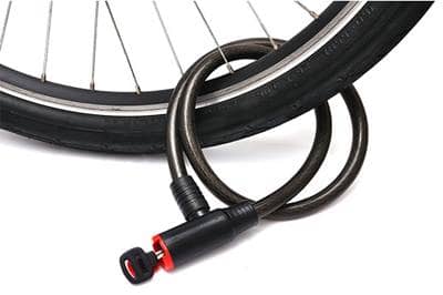 Bicycle tire with bike lock