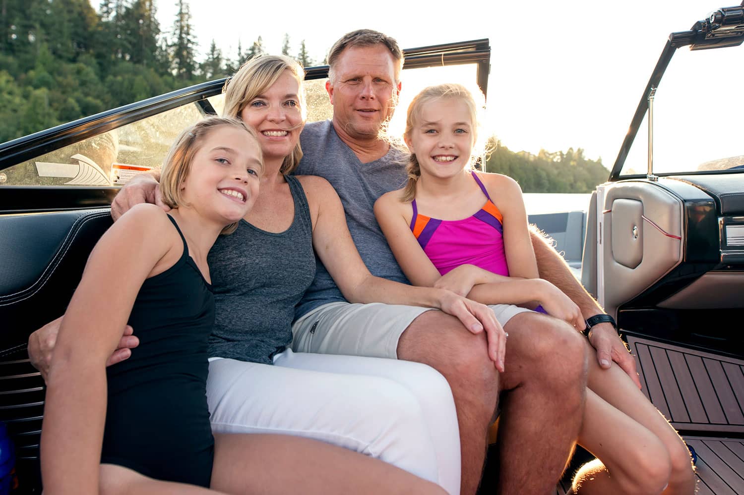 Family of 4 on Boat