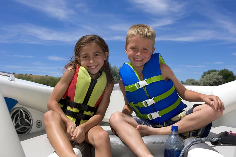 Kids on a boat