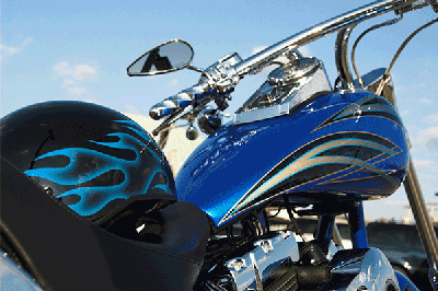 Customized motorcycle and helmet