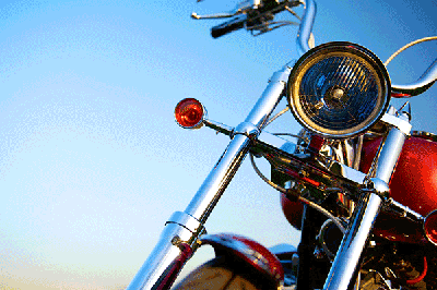 Classic motorcycle parked