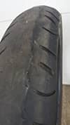 worn motorcycle tire