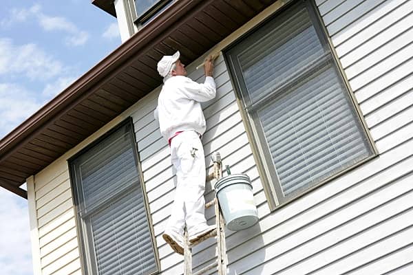 Painter on ladder