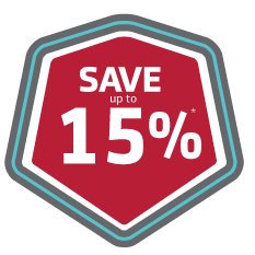 Save up to 15%