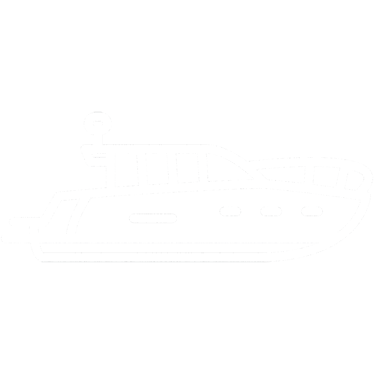 白色的游艇图标