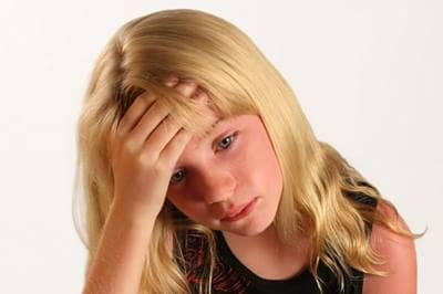 Girl with headache