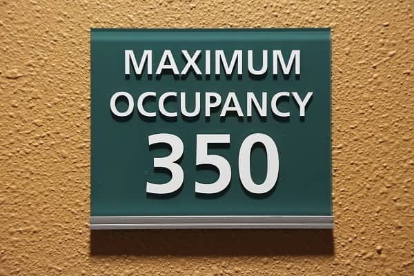 Max occupancy sign