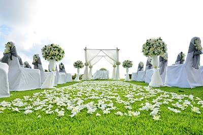 White wedding ceremony